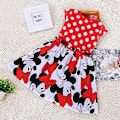 Pikkukuva 2 / 5: Lasten Tytöt Kesä Sarjakuva Minnie Mouse Bowknot Prinsessa Swing Mekko E XX A 4-5 Years
