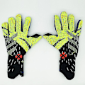Miniatyrbillede 1 af 4: Fodboldmålmandshandsker Fingerbeskyttelse V Black Green 9