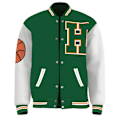 Miniatyrbilde 2 av 5: Stranger Things 4 Lucas Sinclair Hawkins Letter H Print Jacket Z 4XL