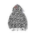 Miniatyrbilde 1 av 2: Hettegenser for menn Camo jakke med løs glidelås for menn Gutt H White Grey M