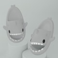 Miniatyrbilde 1 av 5: Shark tøfler dusj badetøfler W Gray 40 41