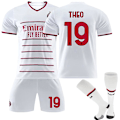 Miniatyrbild 1 av 2: Ac Milan Away Barn Herr Fotbollströja Träningströja Kostym 22/23 Z THEO 19 Kids 24(130-140CM)