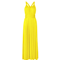 Miniatyrbillede 1 af 3: Kvinders Bandage Multi Way Wrap Convertible Maxikjole Brudepige Z Yellow XL