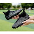 Miniatyrbilde 3 av 5: Fotballsko for menn Voksne Yttersåle for barn Sklisikker unisex joggesko vY Black 44