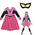 Pikkukuva 1 / 4: Hämähäkkityttöjen vaatteet Halloween Fancy Mekko Sarjakuva Hämähäkkiprintti Cosplay-asut Naamiolla Z 4-5 Years