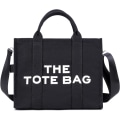 Miniatyrbild 1 av 5: Ladies Canvas Tote Bag Casual Canvas Messenger Bag Axelväska Svart