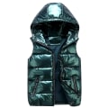 Pikkukuva 1 / 2: Sliktaa Unisex Shiny Vedenpitävä Hihaton Takki Kevyt Puffer Vest - Green L