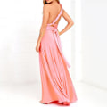 Miniatyrbillede 3 af 5: Kvinders Bandage Multi Way Wrap Convertible Maxikjole Brudepige Z Pink XL