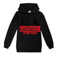 Stranger Things Hoodie Tröja Pullover Utomhus Svart 140cm för Pojkar Black . Black 140cm