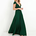 Pikkukuva 3 / 4: Naisten side ulti Way Wrap Cabriolet aksimekko Bridesmaid Z Green M