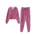 Miniatyrbilde 1 av 5: Vinter Kvinner Løping Hette Klær Sett Reisende hettegenser H Pink 2XL