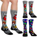 Miniatyrbillede 7 af 7: Blandt os Custom Pattern Cosplay Sokker Mænd Kvinder Julegave W Grey