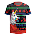 Miniatyrbilde 1 av 3: Ladies Than Asual Printed Christmas Kortermet T-skjorte T-skjorte Topp . C M