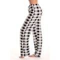Pikkukuva 2 / 4: Naisten taskulliset pyjamahousut, pehmeät flanelliruudulliset pyjamahousut naisille black XL