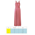 Miniatyrbillede 2 af 3: Kvinders Bandage Multi Way Wrap Convertible Maxikjole Brudepige Z lotus pink S