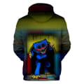 Miniatyrbillede 2 af 3: Kid Poppy Playtime 3D-printet hættetrøje Vinter Casual Løs sweater H A M