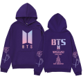 Miniatyrbillede 1 af 6: Bts unisex hættetrøje Casual hættetrøje Cosplay jakke Top W Purple XXL