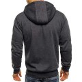 Miniatyrbilde 4 av 5: Menn Zip Tracksuit Gym Hette Vendbar Sweatshirt Gym Top Høst Vinterfrakk Dark Gray L