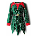 Miniatyrbild 3 av 7: Flicka Pojke Jul Älg Fancy Dress Xmas Party Cosplay Kläder W green 140cm