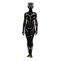 Miniatyrbillede 1 af 2: Black Panther 2 Kvinde Jumpsuit Halloween Kostume, Cosplay 140cm