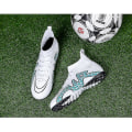 Miniatyrbillede 4 af 5: Herre fodboldsko Voksne Børn Ydersål Skridsikre unisex sneakers vY White 44