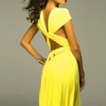 Pikkukuva 2 / 3: Naisten side ulti Way Wrap Cabriolet aksimekko Bridesmaid Z Yellow M