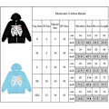 Miniatyrbillede 2 af 4: Trykt hættefrakke til kvinder Langærmet lynlåscardigan Casual Hættetrøjer Sweatshirt Z X White XL