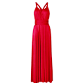 Miniatyrbillede 1 af 3: Kvinders Bandage Multi Way Wrap Convertible Maxikjole Brudepige Z Red XL