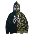 Miniatyrbillede 1 af 3: Herre Shark Hoodie Sweatshirt Modejakke med lommer - #5 3XL