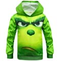 Grinch Print Sweatshirts Barnjultröjor för barn 160cm