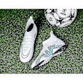 Miniatyrbillede 4 af 5: Herre fodboldsko Voksne Børn Ydersål Skridsikre unisex sneakers vY White 39
