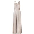 Miniatyrbillede 1 af 3: Kvinders Bandage Multi Way Wrap Convertible Maxikjole Brudepige Z Beige White XL