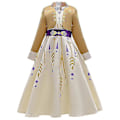 Pikkukuva 2 / 4: Frozen Anna Prinsessa Cosplay pitkähihainen mekko Lasten Tytöt Lumikuningattar Fancy Pue Halloween Joulujuhla Performance puku 9*10 vuotta