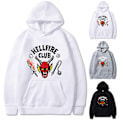 Miniatyrbilde 2 av 3: Stranger Things 4 Hellfire Club hettegenser Hettegenser Topp W White M