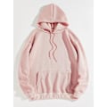 Pikkukuva 2 / 4: HAUFR naisten kirjekuvioinen pitkähihainen kiristysnyörillinen huppari Z X A Light Pink Small