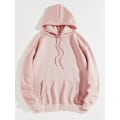Pikkukuva 2 / 4: HAUFR naisten kirjekuvioinen pitkähihainen kiristysnyörillinen huppari Z X A Light Pink X-Small