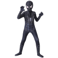 Miniatyrbild 1 av 2: Svart Spiderman Cosplay Superhjältedräkt Barn Vuxen Bodysuit vY 140 Kids (130140cm)