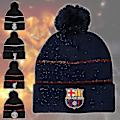 Miniatyrbillede 2 af 5: Fodbold Unisex Strikket Hue med Kant Varm Blød Egnet til Udendørs [DB] Barcelona