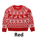 Miniatyrbillede 3 af 11: Dame julestrikketrøje Julemanden tryksweater. White XXL