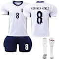 Miniatyrbillede 1 af 2: UEFA EM 2024 England Hjemme Fodboldtrøje Kit Nr 8 Arnold yz 18