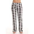 Pikkukuva 1 / 4: Naisten taskulliset pyjamahousut, pehmeät flanelliruudulliset pyjamahousut naisille black M