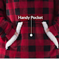 Miniatyrbillede 5 af 5: Felt Sweatshirt Oversized hættetrøje y Red and black check