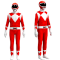 Miniatyrbild 2 av 3: Vuxna barn Power Rangers Mighty Morphin Cosplay Jumpsuit Party Fin kostym Z X Red 180