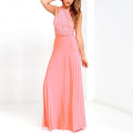 Miniatyrbillede 4 af 5: Kvinders Bandage Multi Way Wrap Convertible Maxikjole Brudepige Z Pink L