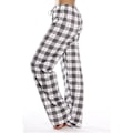Pikkukuva 2 / 4: Naisten taskulliset pyjamahousut, pehmeät flanelliruudulliset pyjamahousut naisille gray S