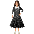 Miniatyrbild 1 av 2: Onsdag The Addams Family Costume Girls Adams Fancy Dress Z X 120cm