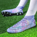 Miniatyrbillede 5 af 5: Fodboldsko til mænd Skridsikre fodboldsko Klamper græsfodboldsneakers Yj068A W Purple 34