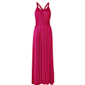 Miniatyrbillede 1 af 3: Kvinders Bandage Multi Way Wrap Convertible Maxikjole Brudepige Z Rose Red XL