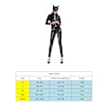 Miniatyrbillede 5 af 5: Kvinders PU læder catsuit cosplay Halloween Cat Mask Jumpsuit W