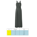 Miniatyrbillede 4 af 4: Kvinders Bandage Multi Way Wrap Convertible Maxikjole Brudepige Z Grey L